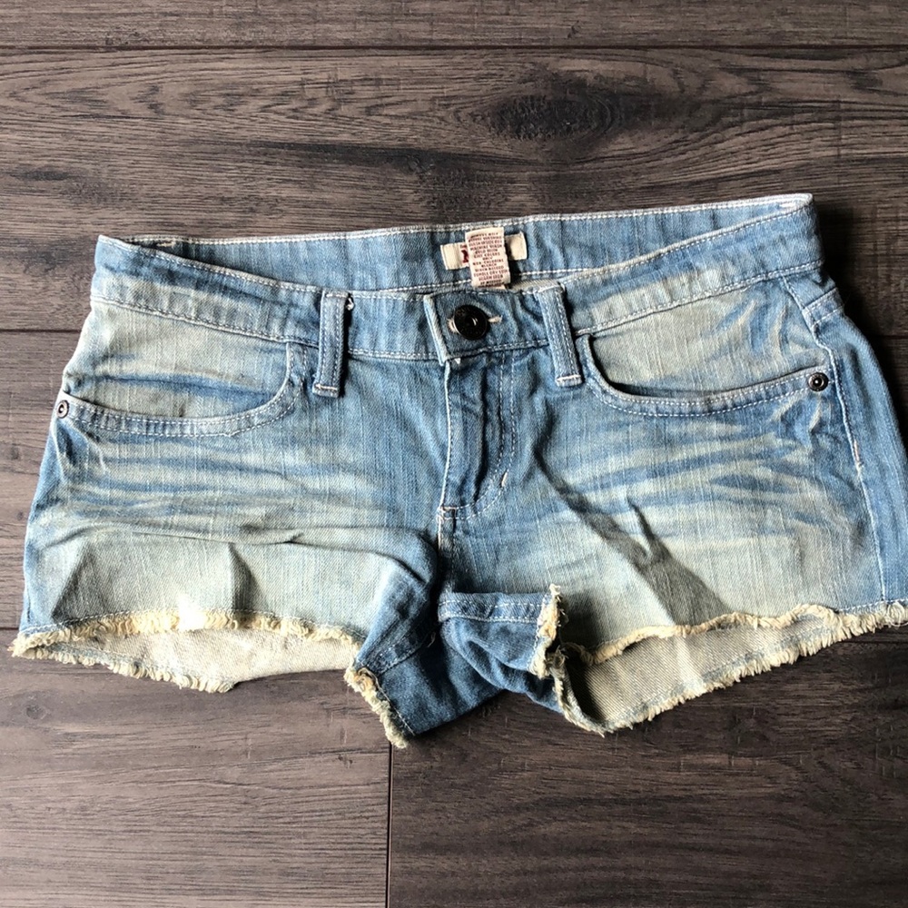 Faded Denim Shorts